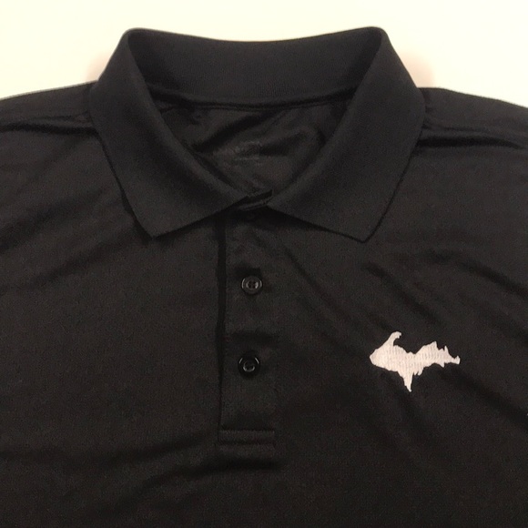 Other - MICHIGAN U.P. Black Golf Polo Shirt Mens Large Other - MICHIGAN U.P. Black Golf Polo Shirt Mens Large